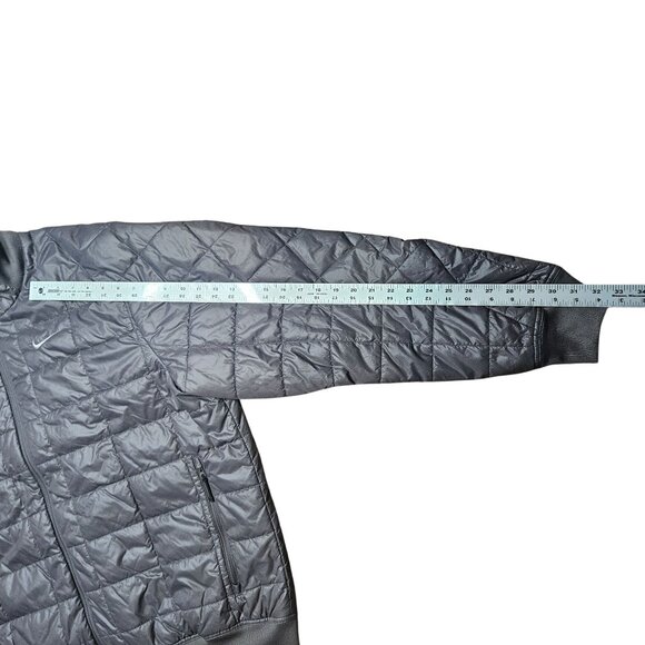 Nike Men's Puffer Jacket Y2K full Gray full zip 90's Gorpcore XXL - Picture 7 of 13